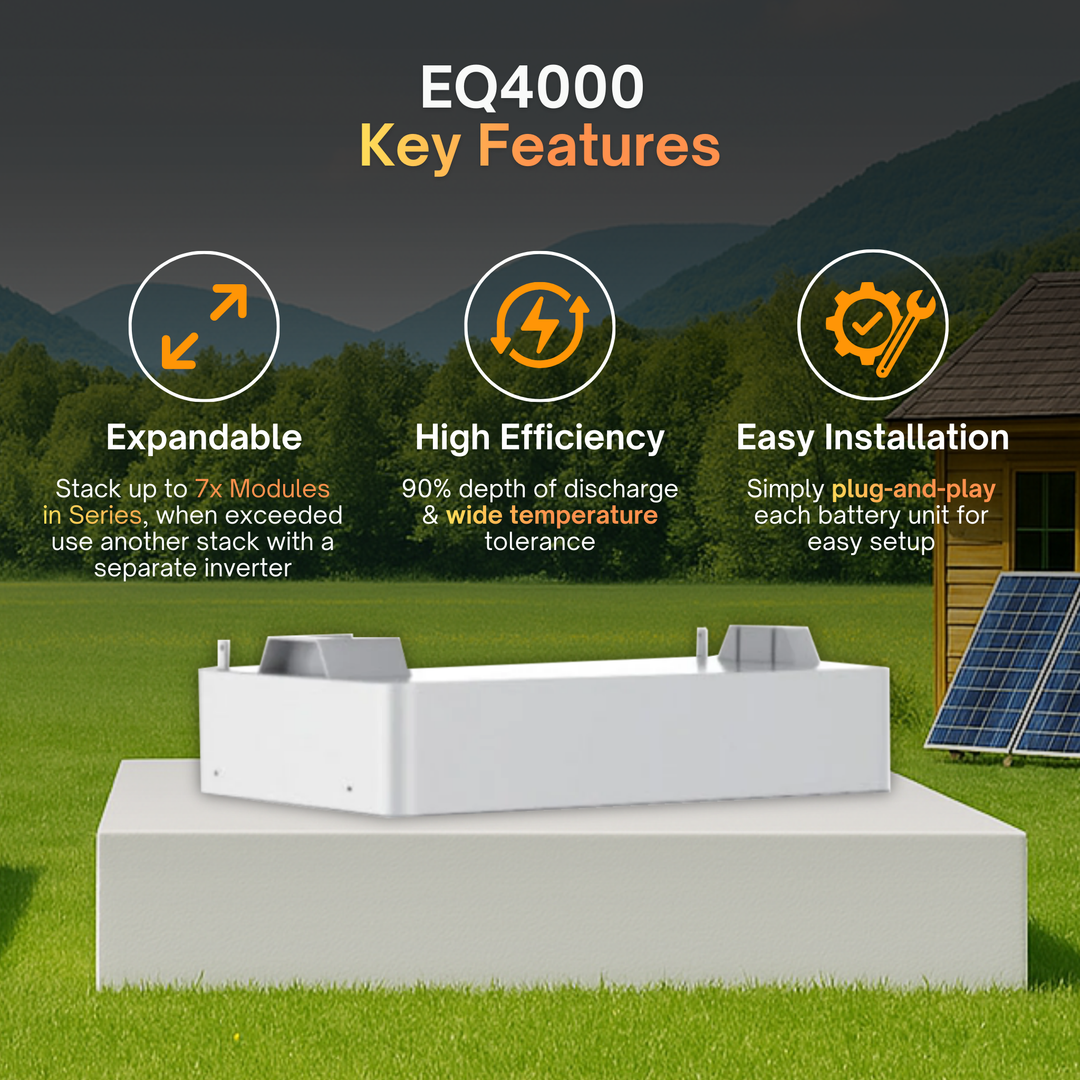 Fox EQ4000 (Flex Version) – 4kWh High Voltage Lithium Battery | For Fox AIO (All-in-One) System | Residential & Commercial Solar Applications