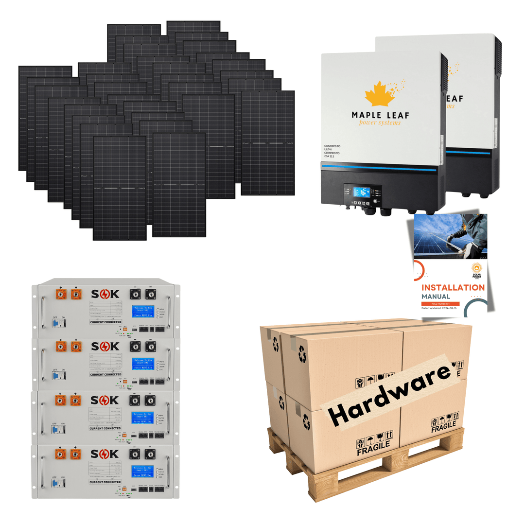 48v 6500EX Maple leaf Solar Kit - Optional Split Phase [120/240] | SOK Battery Version | Perfect For On-grid & Off-grid Systems