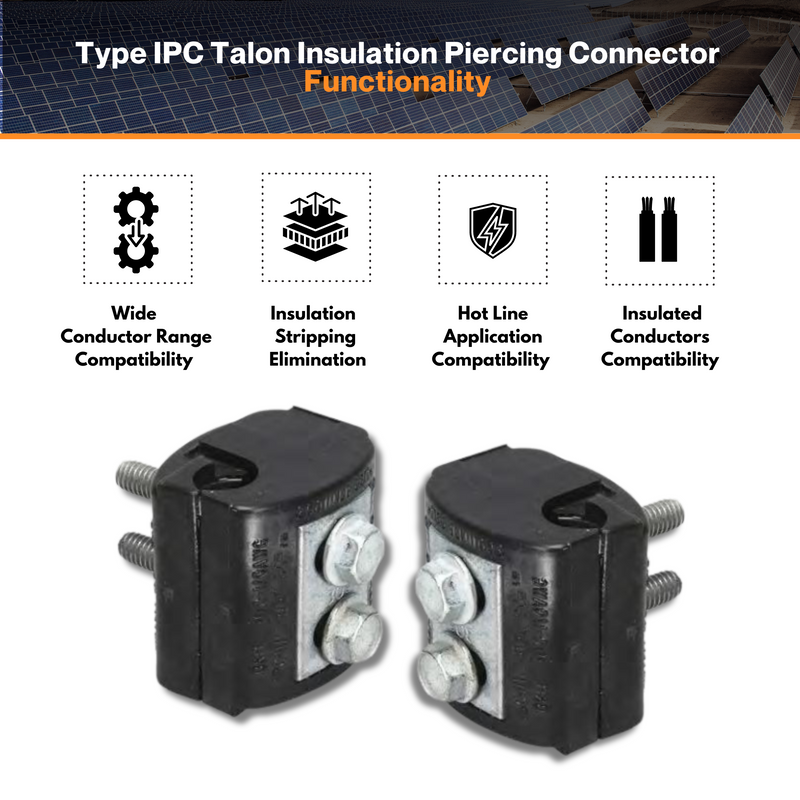 SIDE TAP TO METER Type IPC Talon Insulation Piercing Connector - For Conductor Range Main 4/0-1/0 | 90°C Max Temperature Rating | UL & CSA Certified