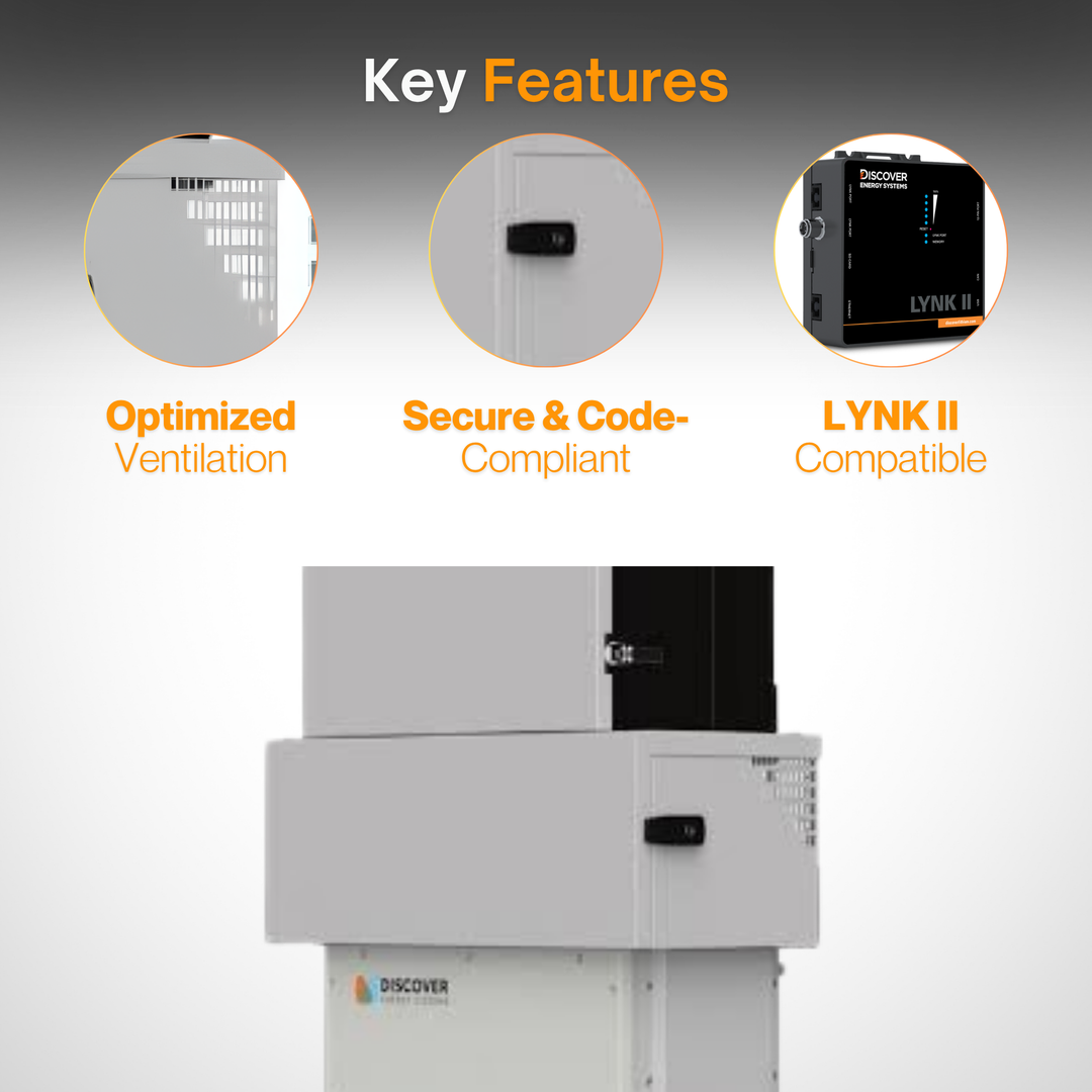 HELIOS ESS Sol-Ark 15K or 18KConduit Box – Secure, Vented, Installer-Friendly Solar Battery Enclosure | Quick Connect, Code-Compliant Inverter Wiring Box for Sol-Ark 15K or 18K Systems | Galvanized Steel, LYNK II Mount, Solar Power Storage Accessory