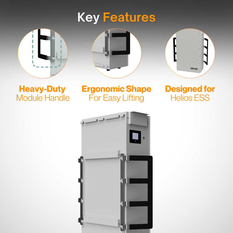 Helios 950-0069 - Battery Module Lift Handle Set Left and Right | Heavy Duty Ergonomic Battery Handles for Safe Lifting of Helios ESS Modules | Durable Battery Installation Handle Kit