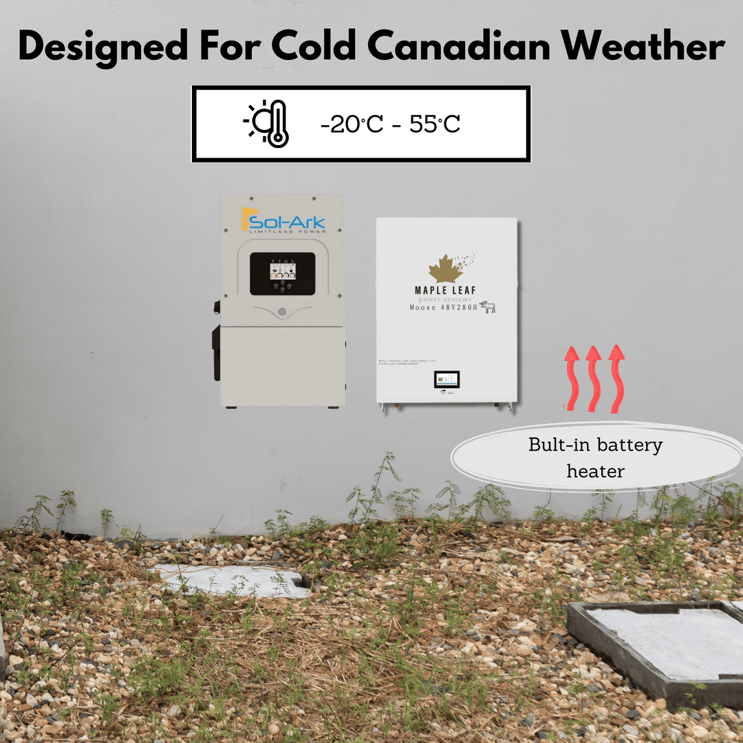 Sol-Ark 12Kpv And Maple Leaf 48V280AH [Heated] Battery Pack – For Hybrid System & Off Grid System | ESS Battery Solution | UL9540A, UL9540 Certified