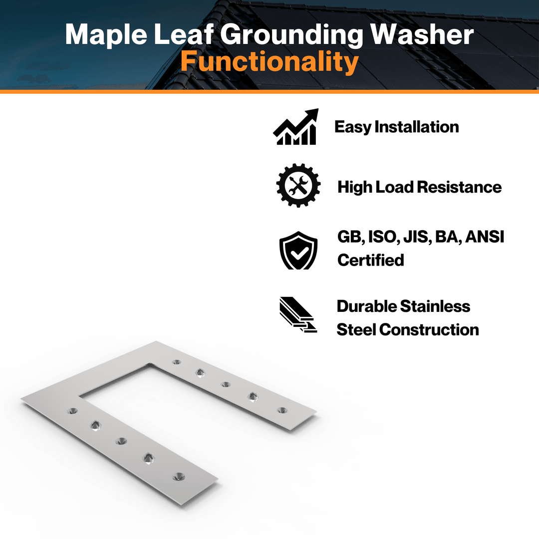 Maple Leaf Grounding Washer - GB, ISO, JIS, BA, ANSI Certified | Anodized Surface Treatment |