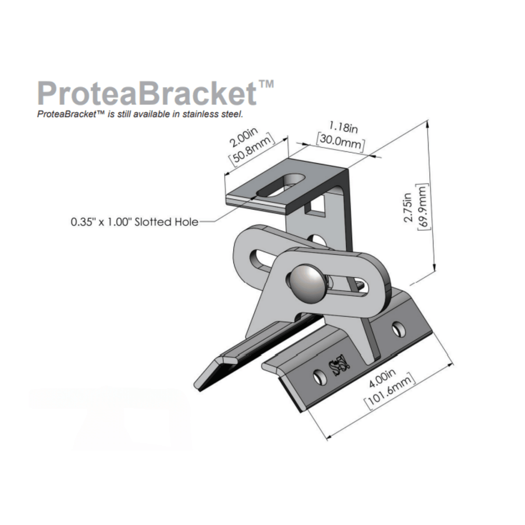 S-5! ProteaBracket-34% Lightweight-Face-Fastened - Trapezoidal-Rib Metal Roof Brackets