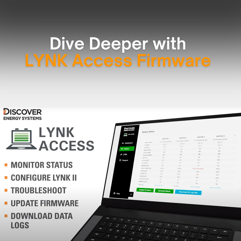 LYNK II Communication Gateway for LiFePO₄ & Discover AES Batteries – Real-Time Battery Monitoring, Faster Charging Solar Gateway, Remote SOC Monitoring, Off-Grid Inverter Charger Integration, Solar System Optimization & Data Logging