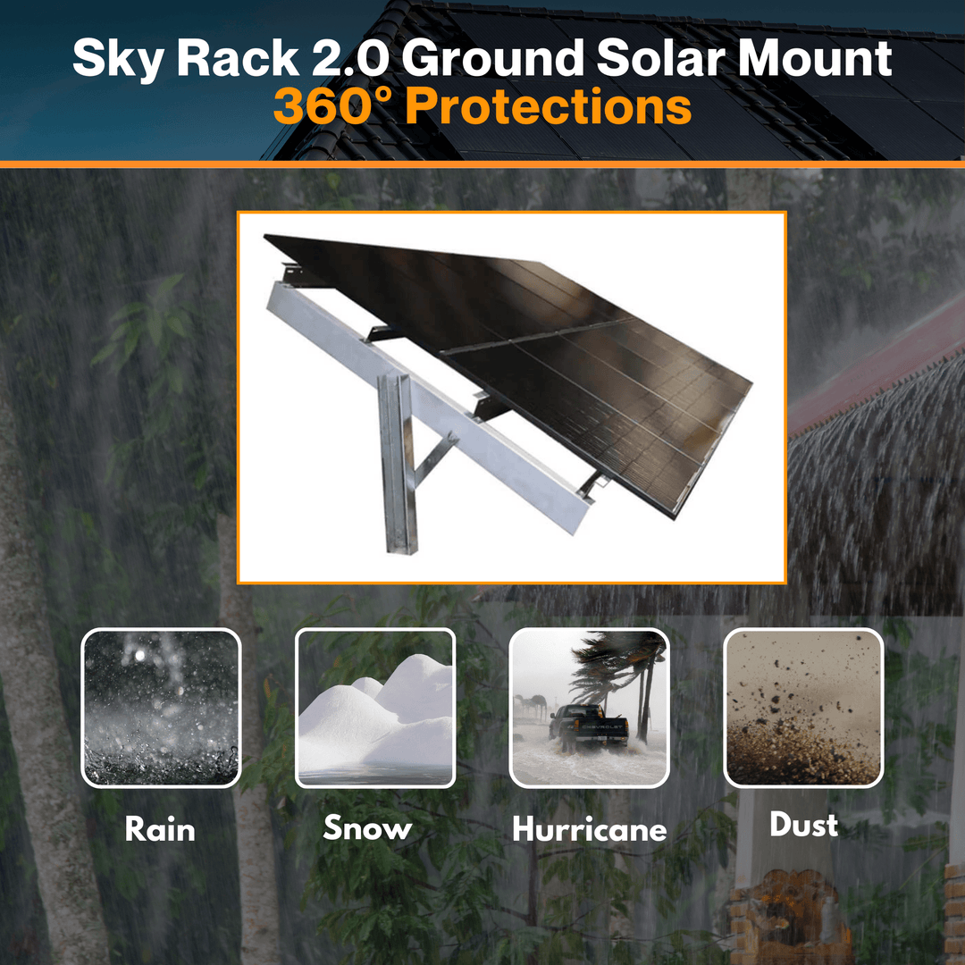 Sky Rack 2.0 Solar Panel Ground Mount | Fixed-Tilt Or Seasonal Adjustable