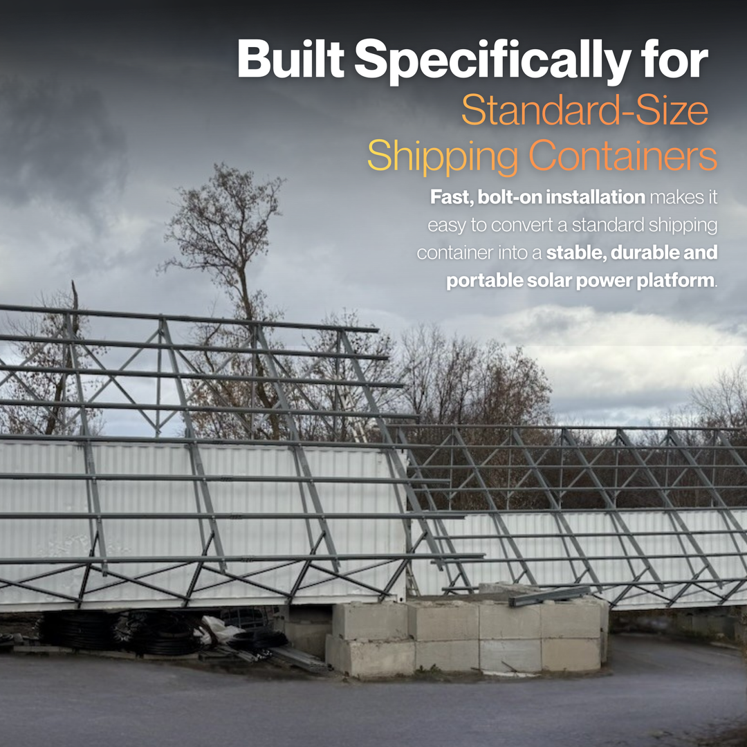 Shipping Container Mount System for Solar Panels | Heavy-Duty Solar Power Mounting System to Convert Shipping Container