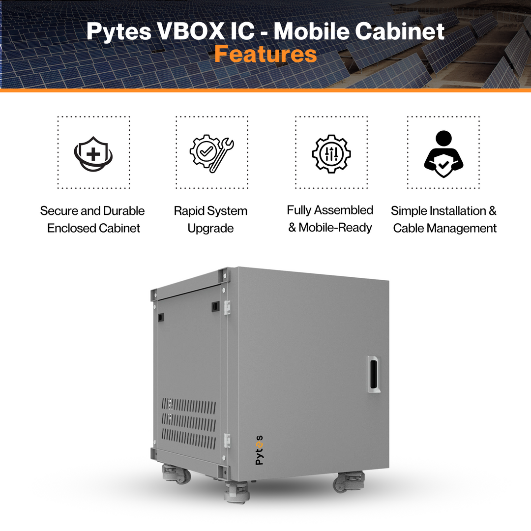 Pytes VBOX IC - Mobile Cabinet | 3-Min Install | SGCC Steel | Natural Convection Cooling | Quick Upgrade | IP20 Ratings