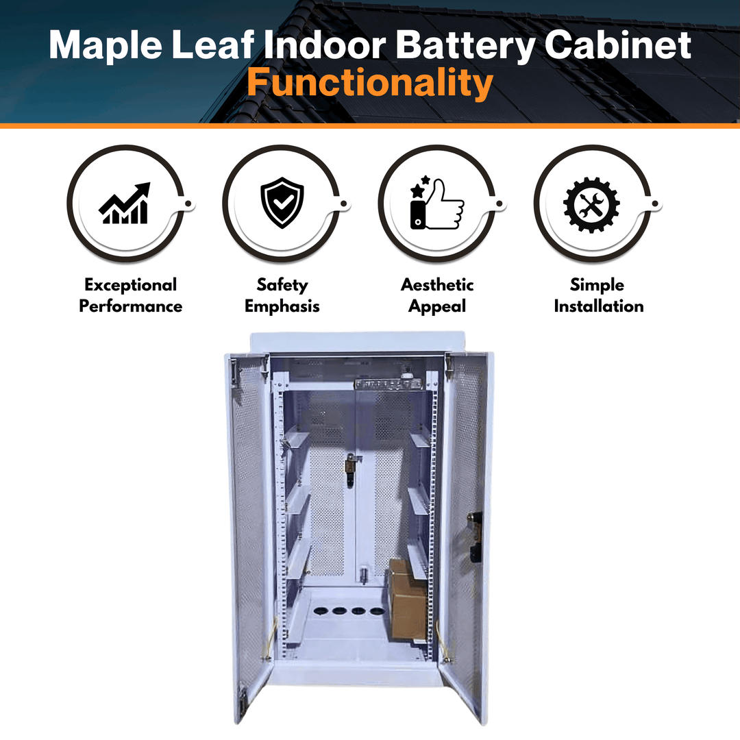 Maple Leaf Indoor Battery Cabinet for Solar Power Systems - Fully Welded Construction | Rust Free