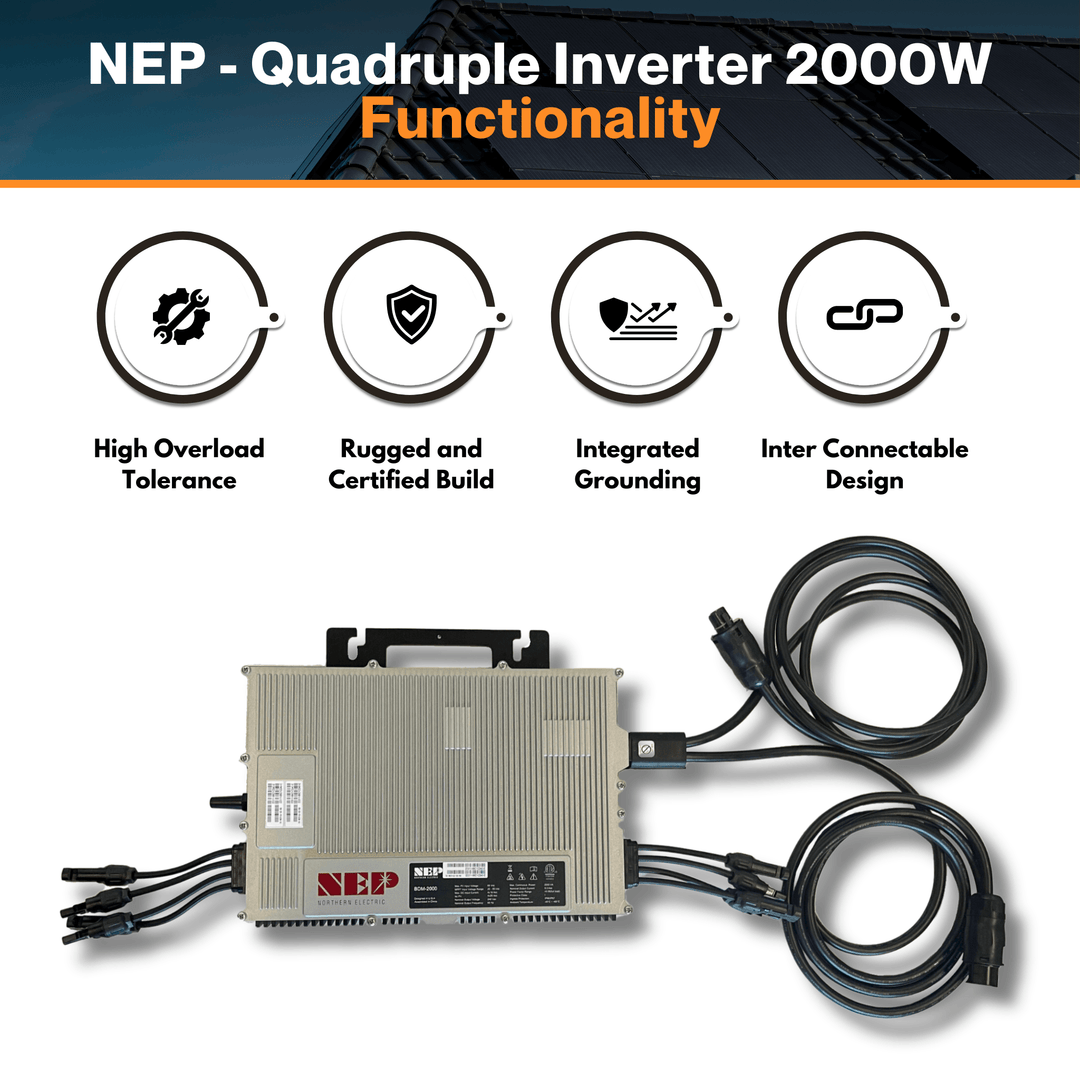 NEP Quadruple Inverter 2000w | W/ 97.3% High Efficiency | -40°C To +65°C | cCSAus and cETLus Certified