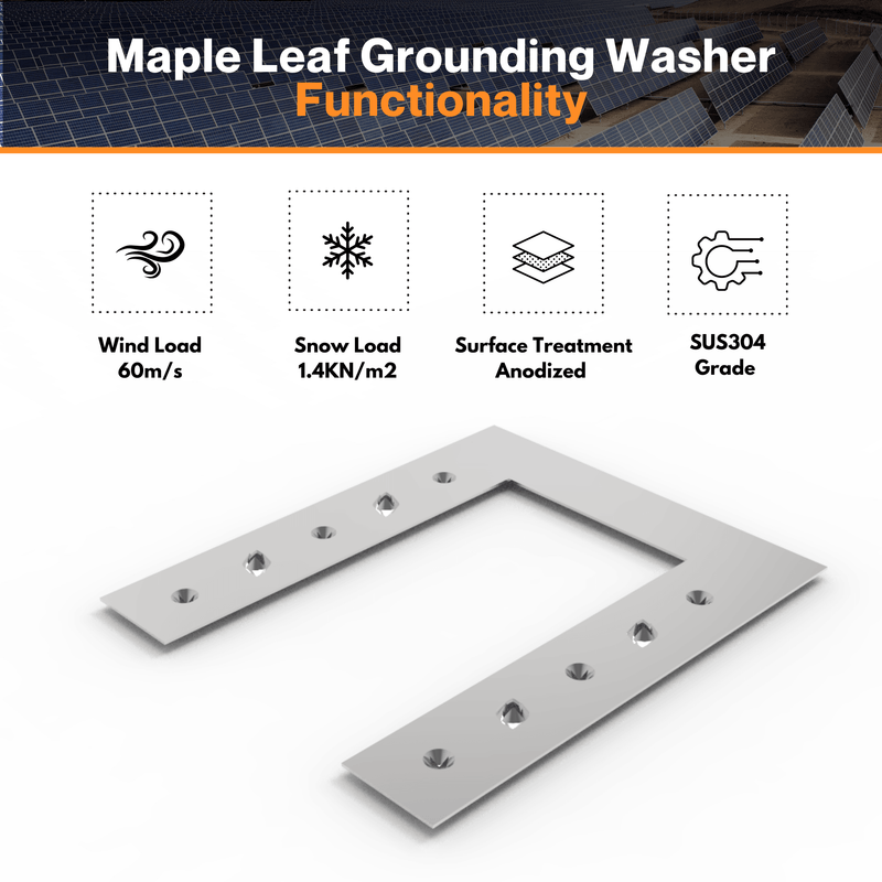 Maple Leaf Grounding Washer - GB, ISO, JIS, BA, ANSI Certified | Anodized Surface Treatment |