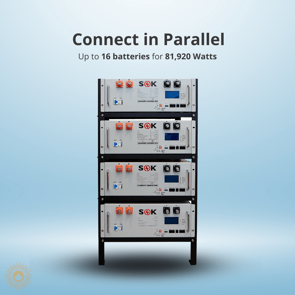 SOK Battery - 100Ah 48v | User-Serviceable | LiFePO4 Server Rack Battery | UL 1973 & UL9540A Certified