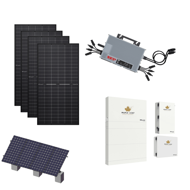 5kw Micro Inverter Grid Tied Kit - All-Black Or Bi-facial Solar Panels |  Optional Battery | Roof Or Ground Mount Options