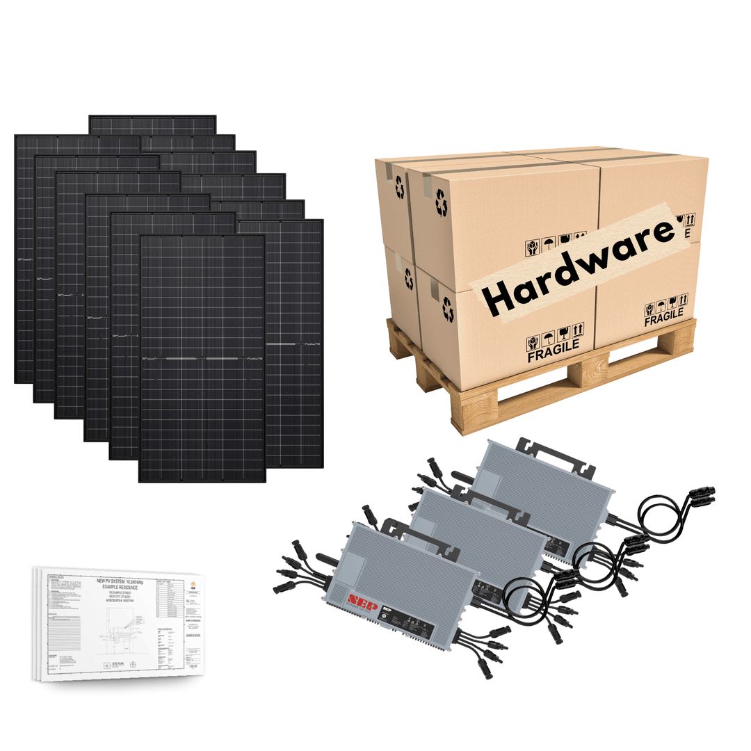 5kw Micro Inverter Grid Tied Kit - All-Black Or Bi-facial Solar Panels |  Optional Battery | Roof Or Ground Mount Options