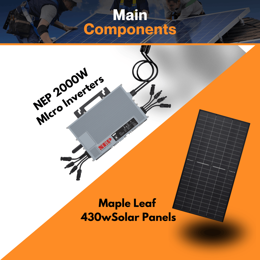 5kw Micro Inverter Grid Tied Kit - All-Black Or Bi-facial Solar Panels |  Optional Battery | Roof Or Ground Mount Options