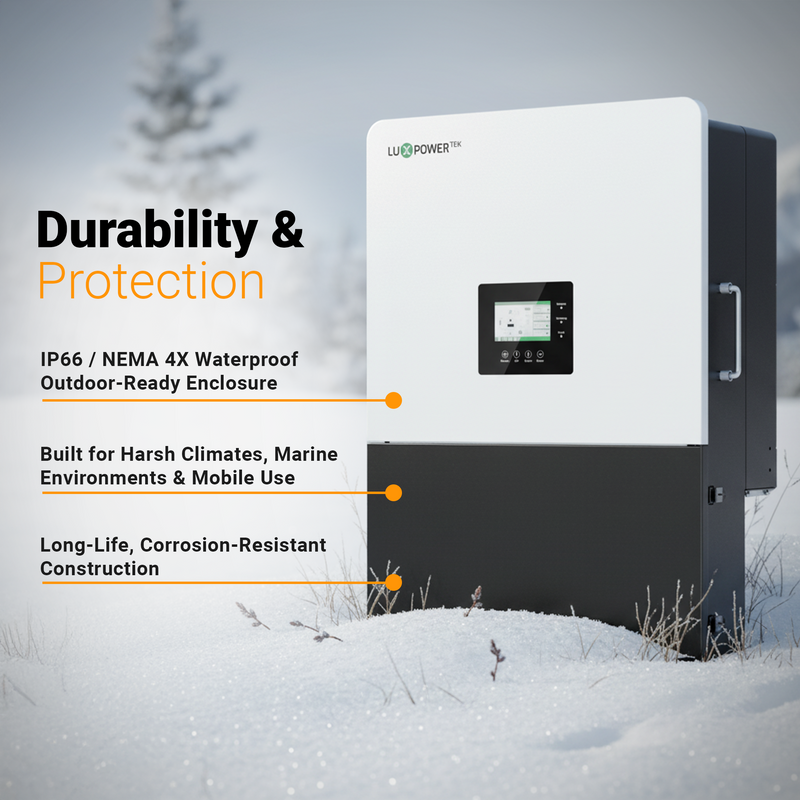 Luxpower GEN-LB-US 13K Hybrid Solar Inverter | 13kW Split Phase 120/240V | Off-Grid, RV, Cabin, Marine & Residential Power Backup | UL & CSA Certified