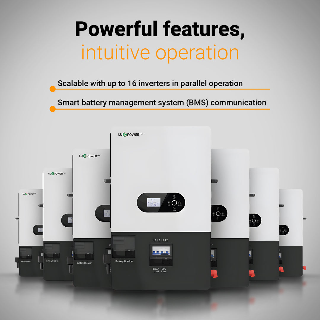 Luxpower Off Grid Split Phase Inverter 12KW(SNA-US-12K) - 12000 XP -MPPT Ranges 120V~440V | AFCI Protection | Remote Monitoring | IP20 Rating | UL & CSA Listed