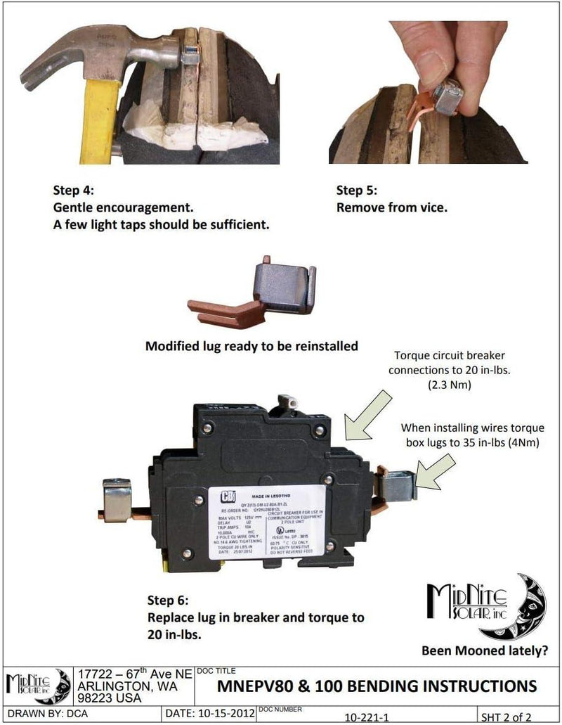 MidNite's Solar 100A Circuit Breakers- MNEPV100