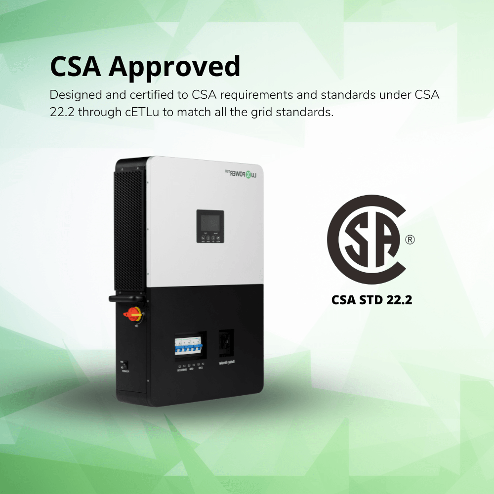 Luxpower LXP6K (SNA-US 6000) - Hybrid Off Grid Inverter | 8000W PV Input | 6000W Output | SNA 6k Split Phase | UL & CSA Approved | 6000XP