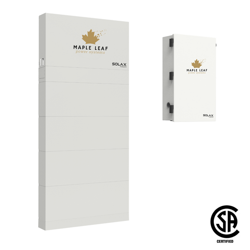 Maple Leaf All-In-One Powerwall - 5.12 - 20.48kw ESS & Smart Load Control Switch Box & Backup Interface | W/ Master Control & Battery Base | UL9540A, UL9540 Approved