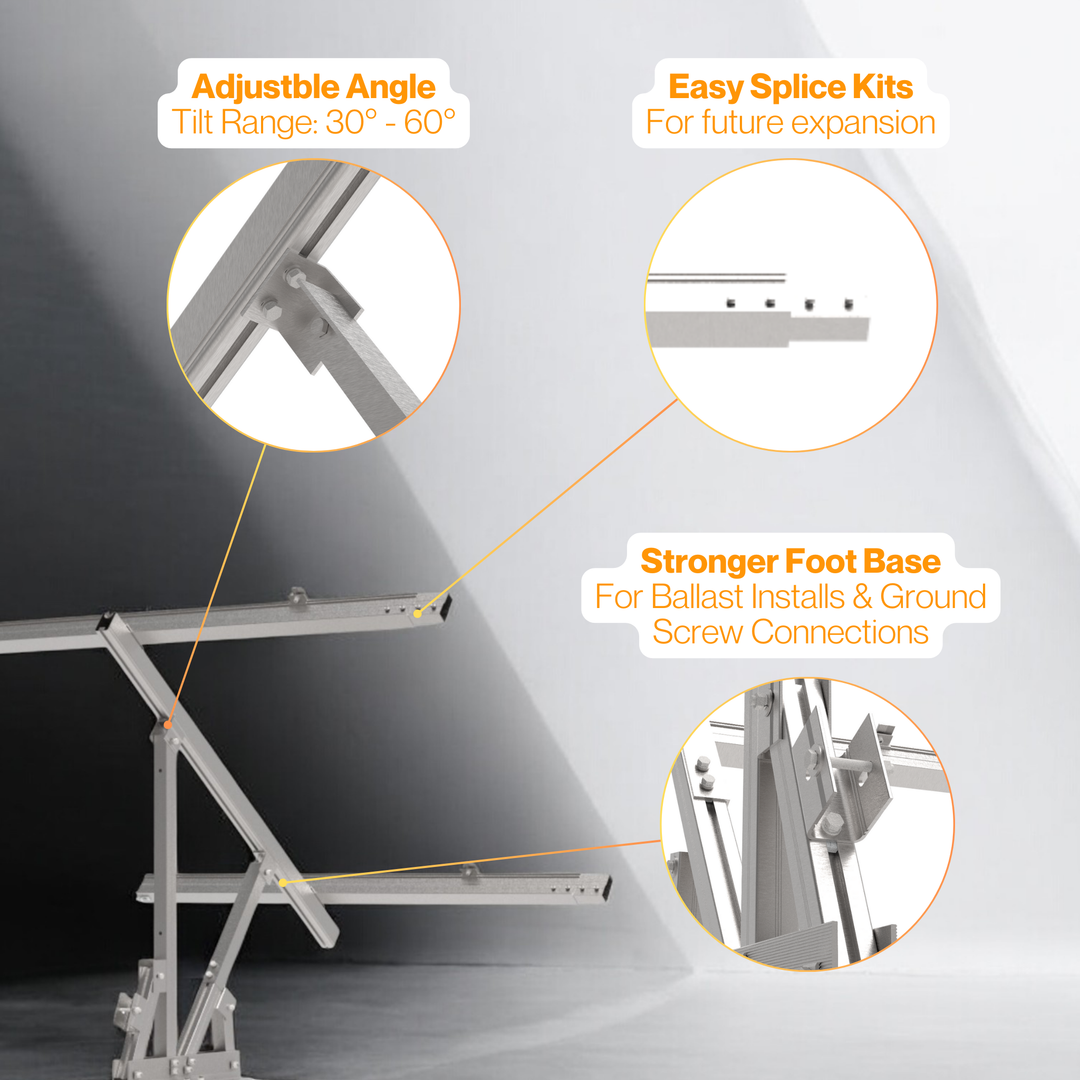 40ft Shipping Container Solar Panel Mounting System | Maple Leaf Goose Mount Angle-Adjustable Design | Off-Grid Power, Portable Power, Residential / Commercial