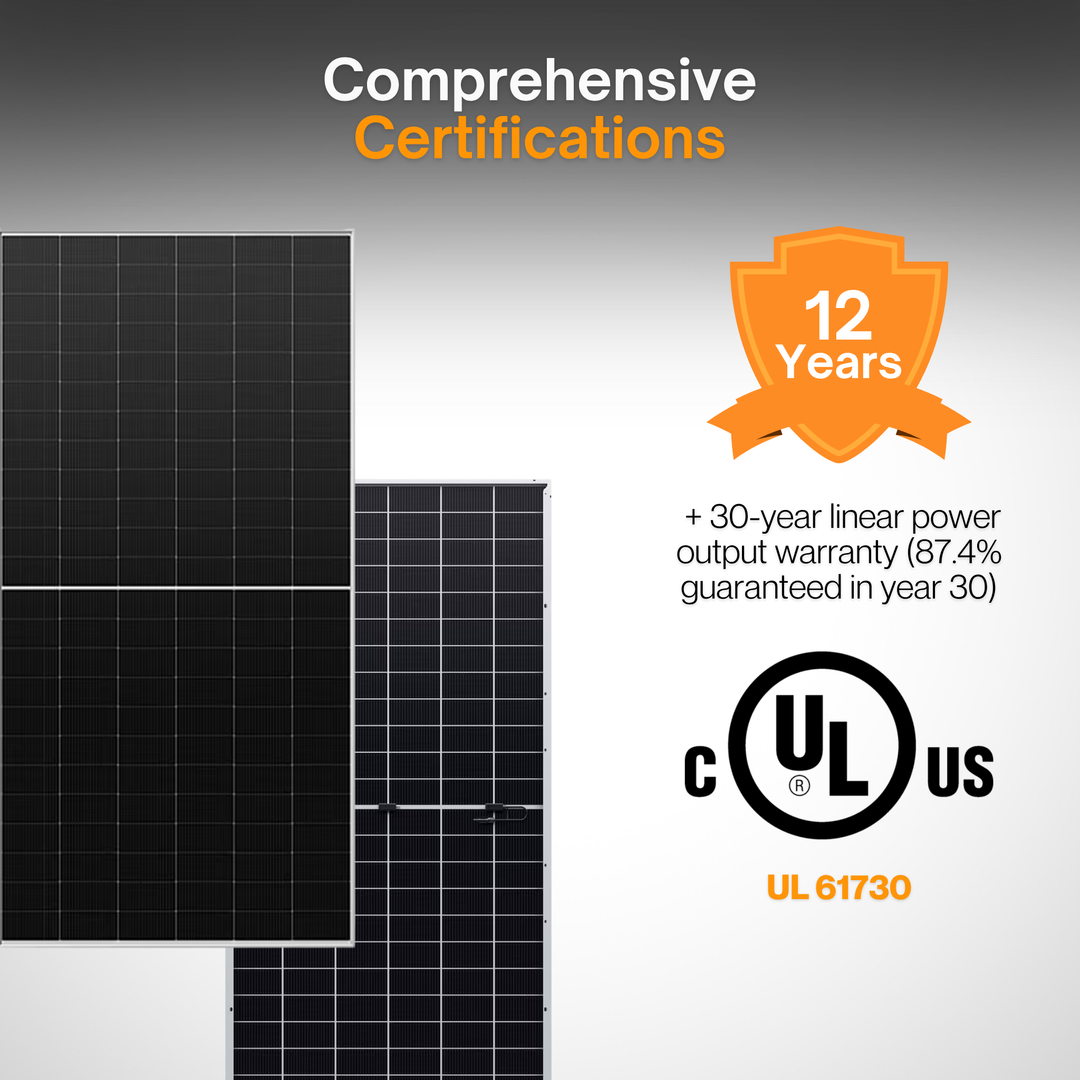 LONGi LR7-72HGD-620M 620W Bifacial Solar Panel | 1400mm cables (Topcon)