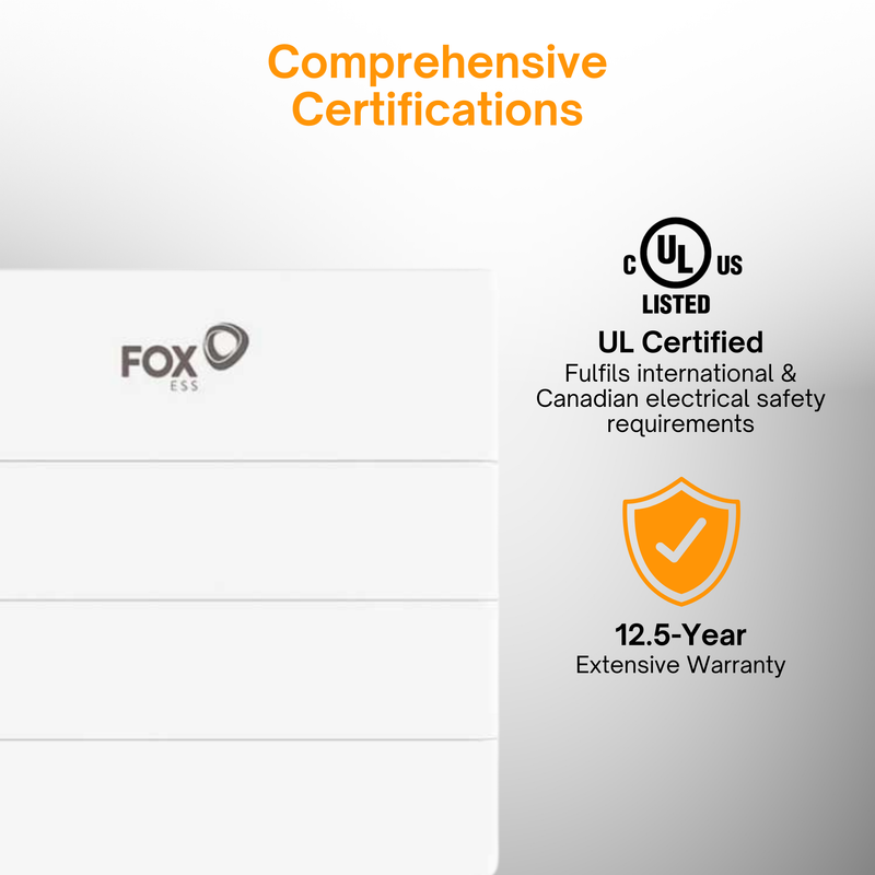 FOX ECS4000 High Voltage Battery | 3.97-27.8kWh Scalable Storage | 90% DoD | LiFePO4 | IP65 Outdoor Rated | UL & UN38.3 Certified