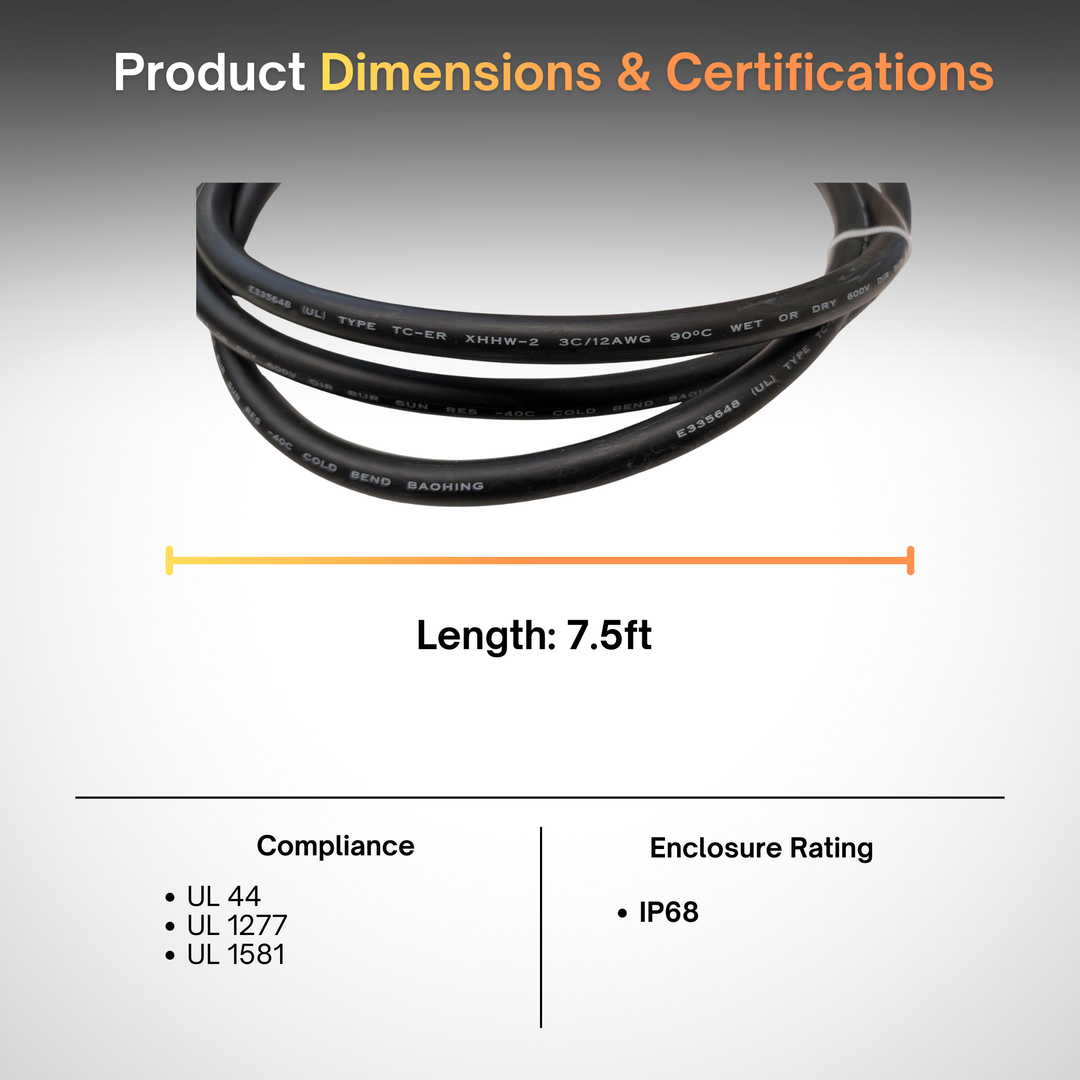 NEP AC Trunk Cable | 10 AWG Solar Microinverter Connection Cable
