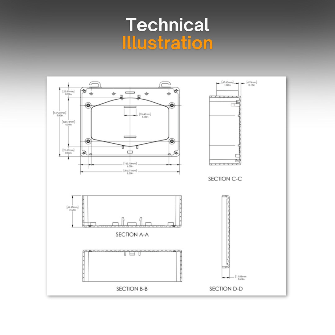 EZ Solar JB-3 Universal Rail/Panel Mount Solar Power Junction Box Kit | Water Resistant Rooftop Solar Junction Box for Rail-Mount Systems
