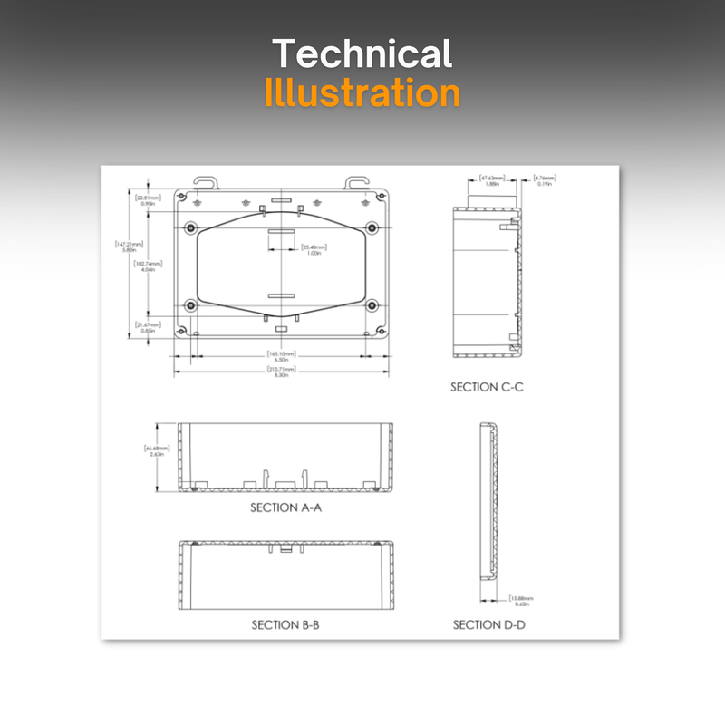 EZ Solar JB-3 Universal Rail/Panel Mount Solar Power Junction Box Kit | Water Resistant Rooftop Solar Junction Box for Rail-Mount Systems