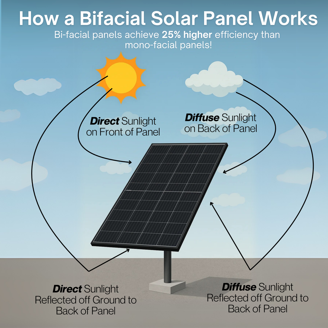 Thornova TS-BBT54 (440W) Bifacial Solar Panel - Pallet of 31 Panels – 54 Cell N-Type TOPCon High Efficiency All Black Monocrystalline Module | Residential Rooftop Solar Panels for Home, Grid-Tie, Off-Grid & Hybrid Solar Energy Systems (PALLET)