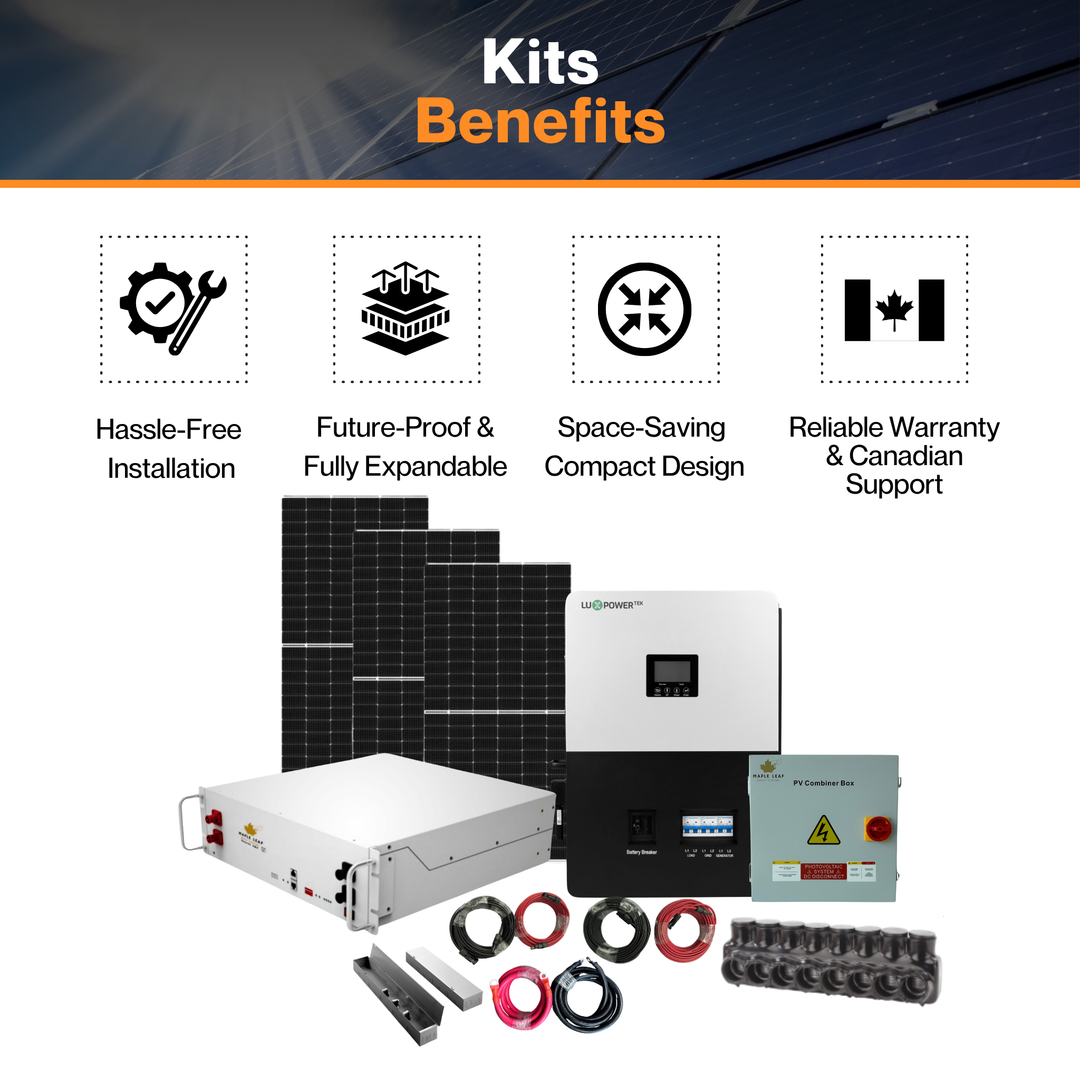 Luxpower SNA-US-6K Kit - Tier 1 550W+ Solar Panels | 48v 100Ah Beaver Battery | Solar Power Kits for House, Cabin & Off-Grid