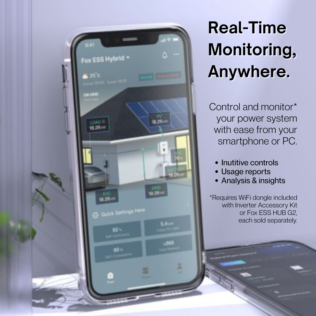 Maple Leaf Northern Fox FLEX Hybrid Solar Inverter & Modular Battery Kits | 9.6kW or 11.4kW Inverter | 8kW to 28kW Expandable Energy Storage System | Optional Fox ESS Hub G2 Smart Energy Management