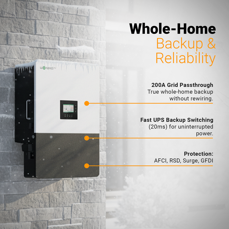 Luxpower GEN-LB-US 16K Hybrid Solar Inverter – 16kW Split-Phase Off-Grid & Grid-Tie Hybrid System | 3-MPPT, Whole-Home Backup, AI Monitoring