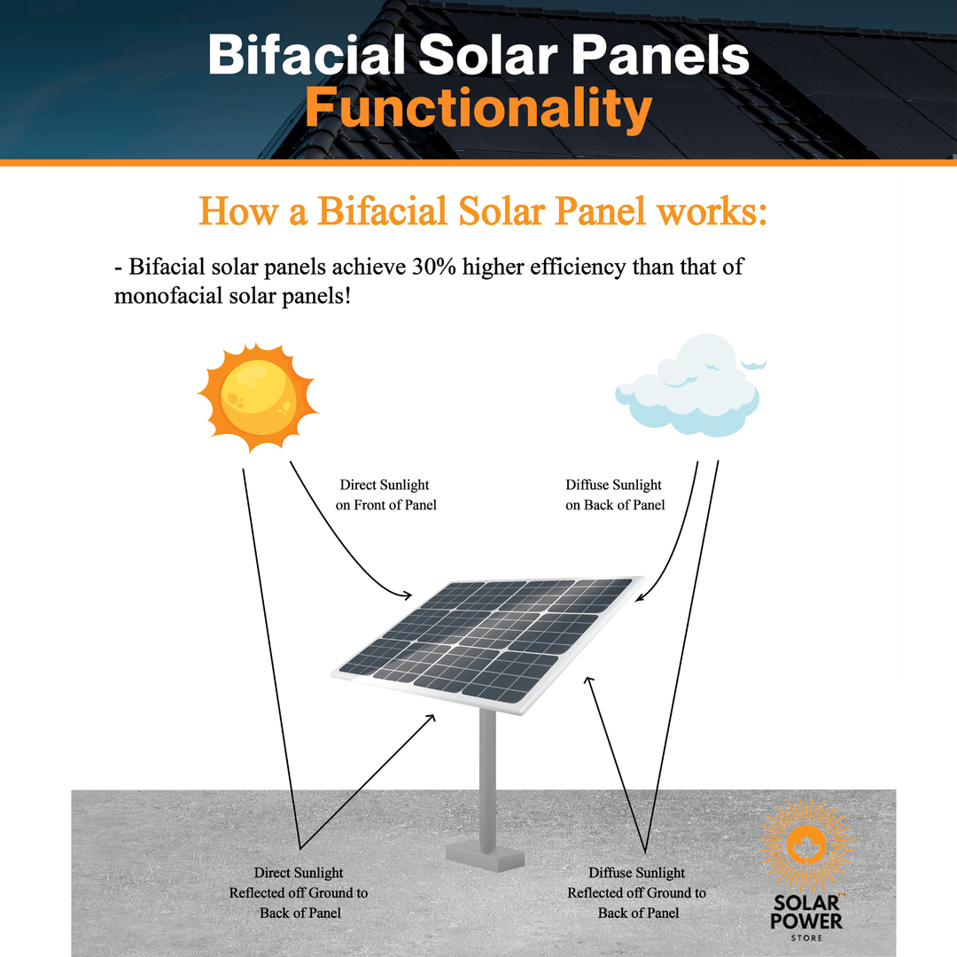 Maple Leaf All Black Bifacial Solar Panel 570W - W/ N-type Mono Cells | IP68 Junction Box & IP67 MC4 Cable | Pallet Of 36