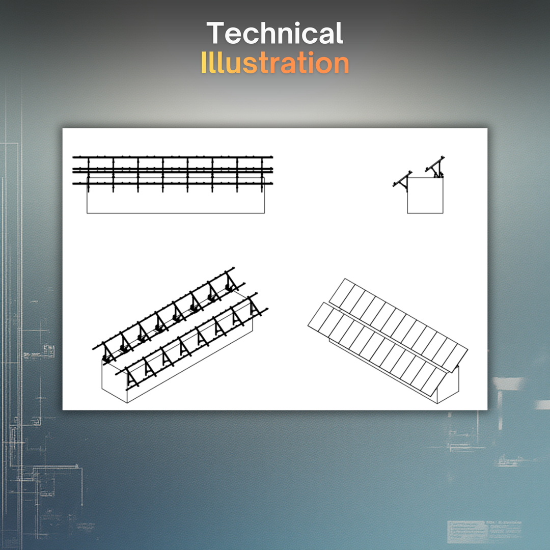 40ft Shipping Container Solar Panel Mounting System | Maple Leaf Goose Mount Angle-Adjustable Design | Off-Grid Power, Portable Power, Residential / Commercial