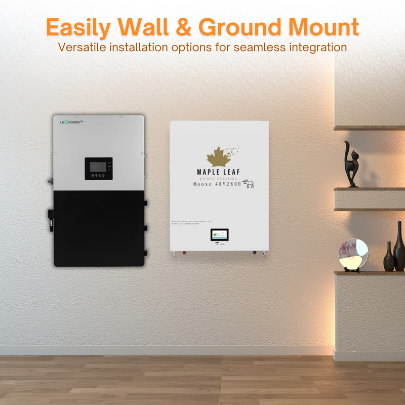 Luxpower 18Kpv Solar Inverter & Maple Leaf 48V280AH [Heated] Battery Pack - Hybrid & Off-Grid Solar Inverter ESS Battery Solution | UL9540A, UL9540 Certified