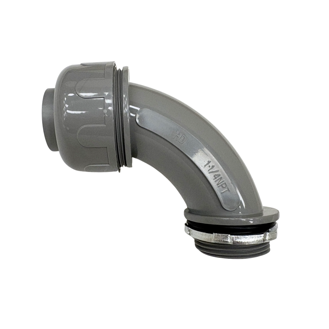 Anamet Liquid Tight Fittings Non-Metallic Connector - 3-Piece -  2", 1 1/2", 1 1/4", 1", 3/4", 1/2"  - Straight or 90-Degree Swivel - For Electrical Conduit - NMLT Series