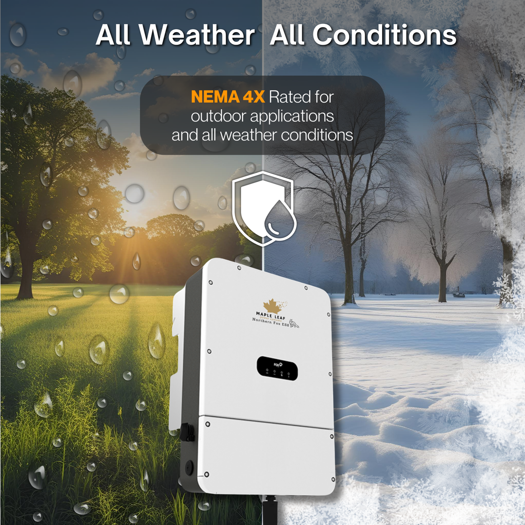 Maple Leaf Northern Fox H1&AC1 Split-Phase Hybrid Inverter (HUB Version) | UL & IEEE Certified | Off-Grid & Grid-Tied | Type 4X Outdoor Rated