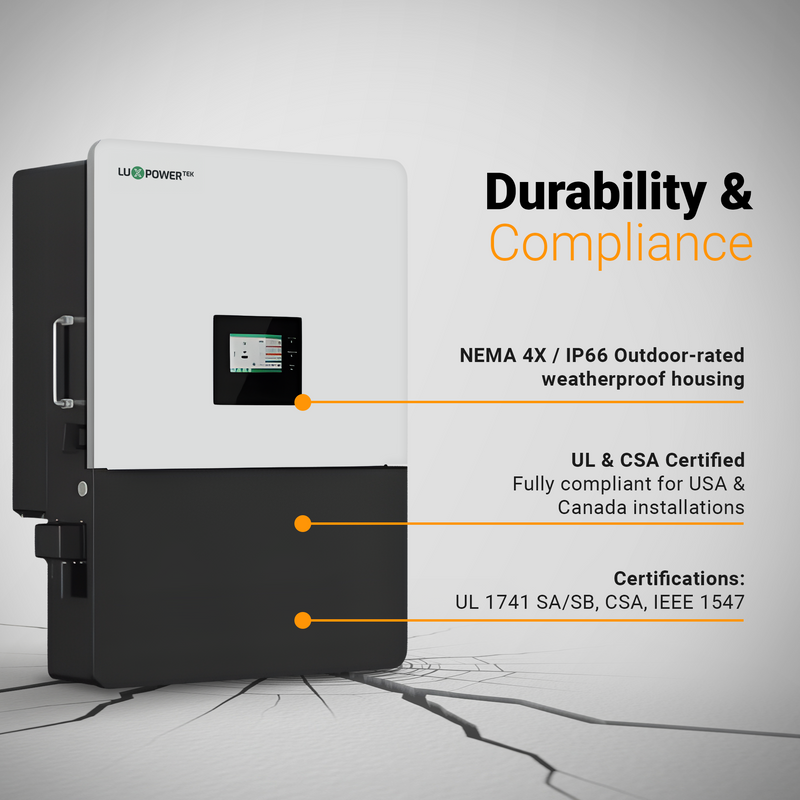 Luxpower GEN-LB-US 16K Hybrid Solar Inverter – 16kW Split-Phase Off-Grid & Grid-Tie Hybrid System | 3-MPPT, Whole-Home Backup, AI Monitoring