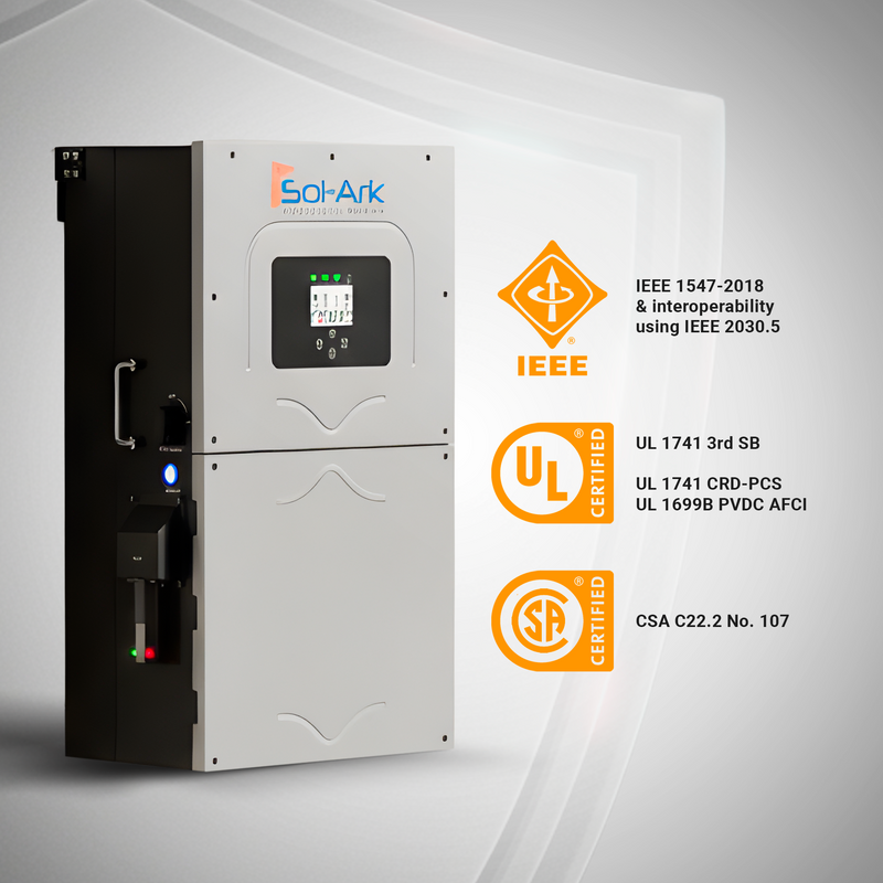 Sol-Ark 18K-2P Premium Hybrid Inverter (Limitless 18K-2P-LV)  Whole-Home Backup | 18 kW Continuous / 36 kW Surge | 48 V Battery | 10-Year Warranty