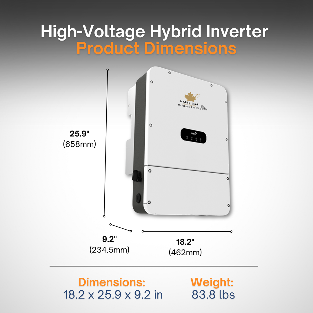 Maple Leaf Northern Fox FLEX Hybrid Solar Inverter & Modular Battery Kits | 9.6kW or 11.4kW Inverter | 8kW to 28kW Expandable Energy Storage System | Optional Fox ESS Hub G2 Smart Energy Management