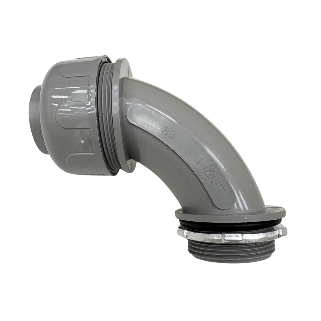 Anamet Liquid Tight Fittings Non-Metallic Connector - 3-Piece -  2", 1 1/2", 1 1/4", 1", 3/4", 1/2"  - Straight or 90-Degree Swivel - For Electrical Conduit - NMLT Series