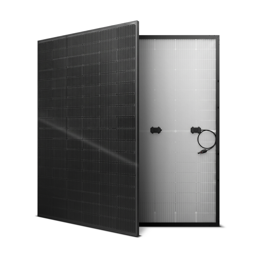 LONGi LR8-54HGBB-500M 500W Bifacial All-Black Solar Power Panel | Pallet of 36 Panels | N-Type Cells | 1200mm cables