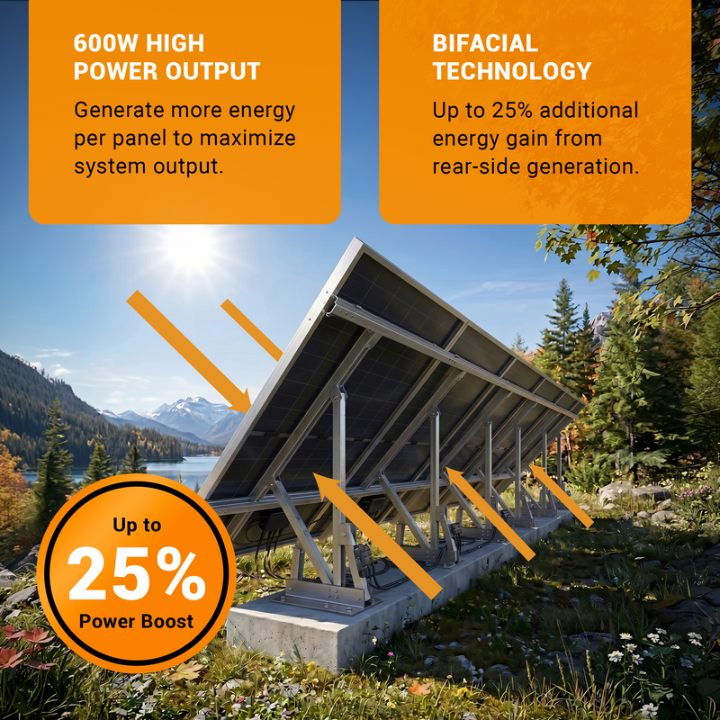Philadelphia Solar Nexus 600W Bifacial N-Type Solar Panel | Pallet of