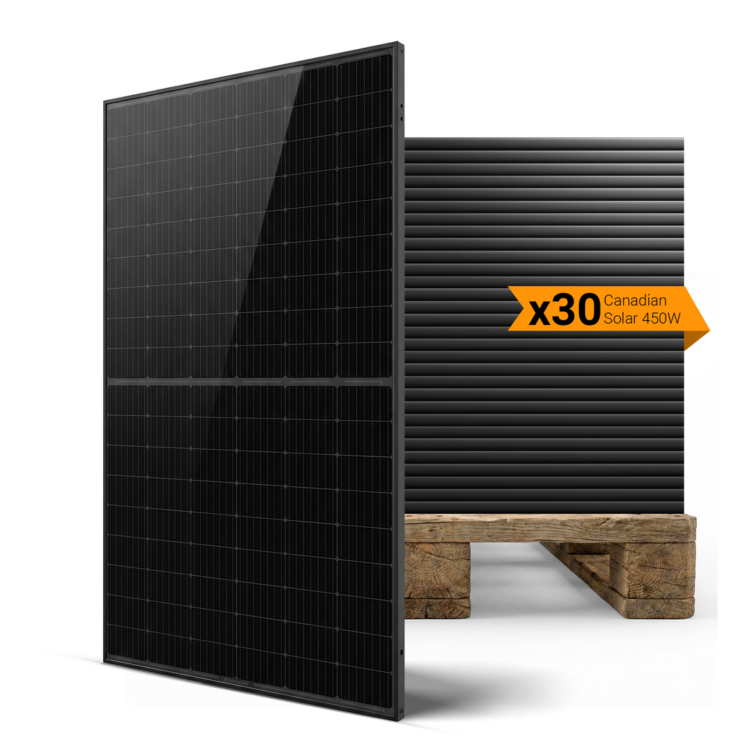 CANADIAN SOLAR 450W Solar Panels - Pallet of 30 | TOPHiKu6 All-Black N-type TOPCon PV Cells | CSA Certified