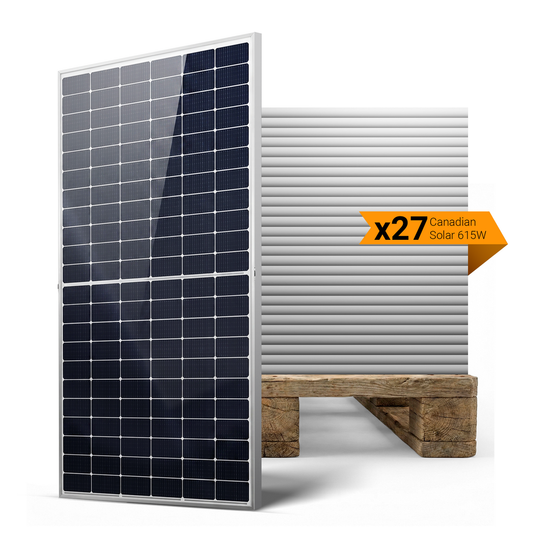 CANADIAN SOLAR 615W Solar Panels - Pallet of 27 | TOPHiKu6 All-Black N-type TOPCon PV Cells | CSA Certified