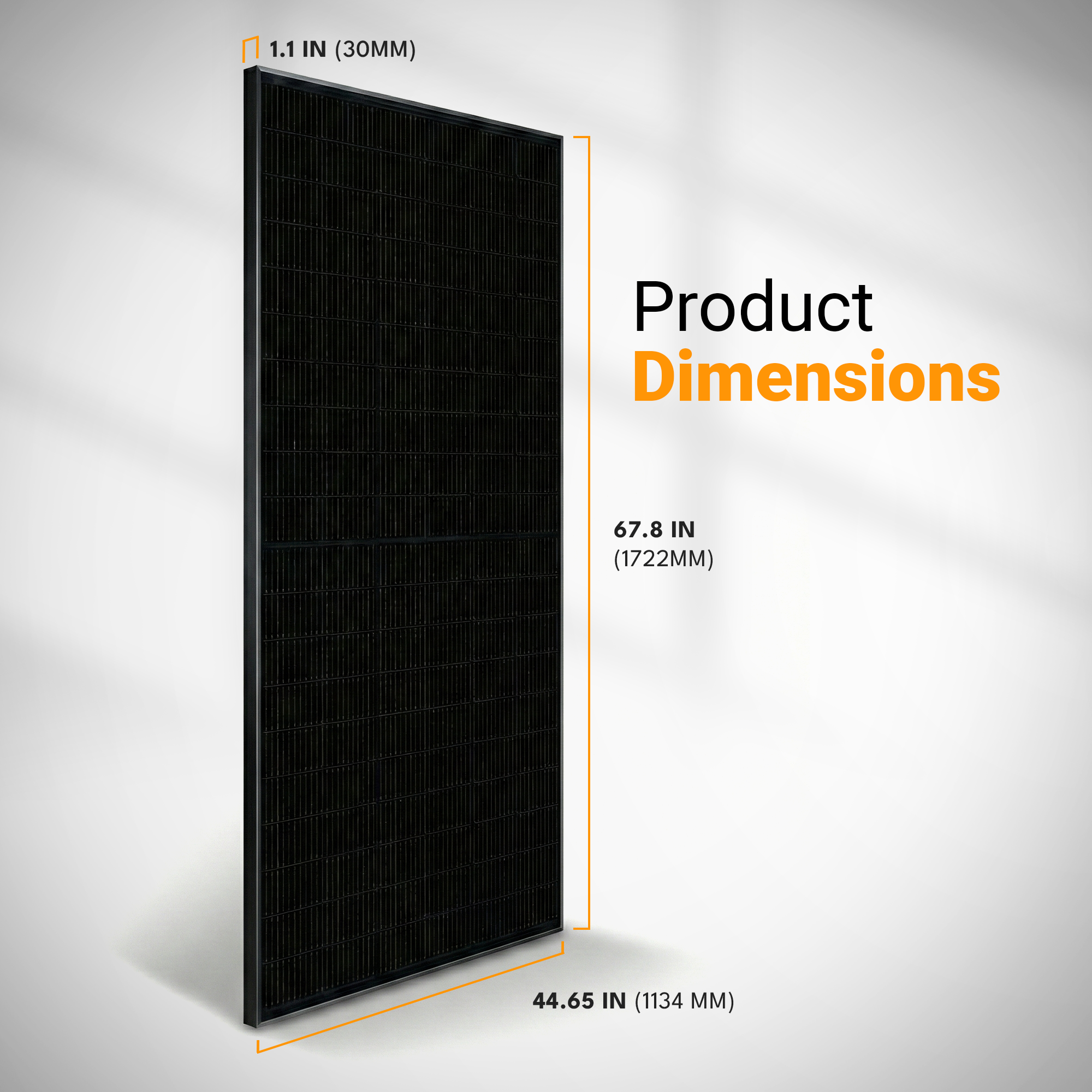Pure Black 435W N-Type Bifacial Solar Panel | 182mm TOPCon High