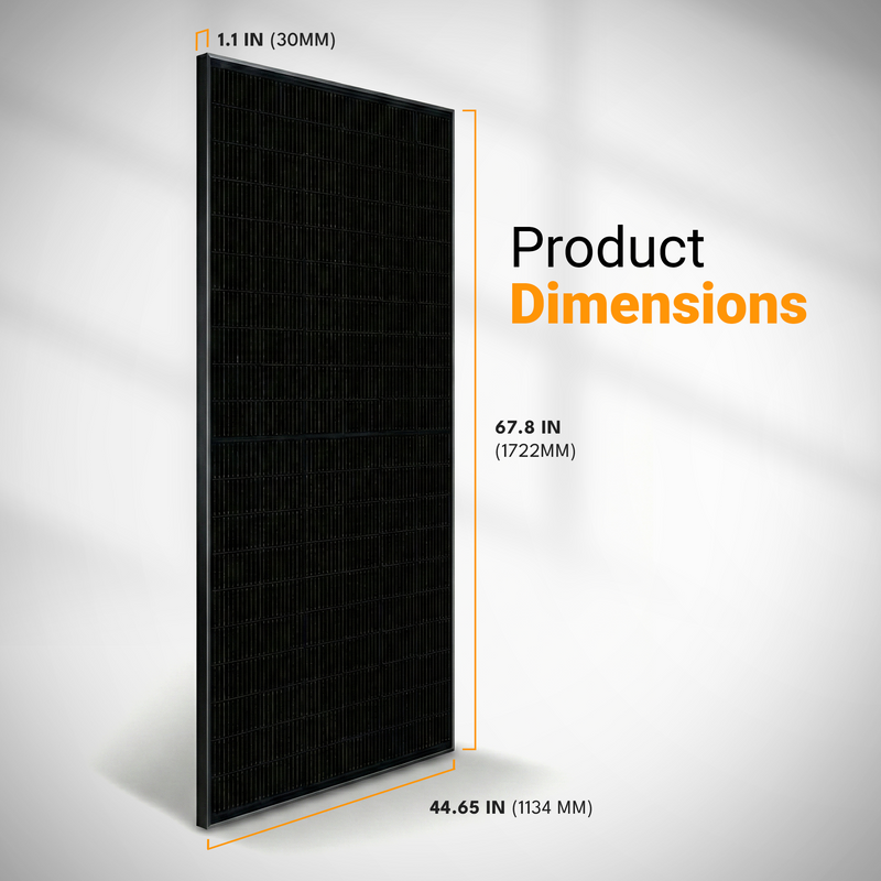 Pure Black 435W N-Type Bifacial Solar Panel | 182mm TOPCon High