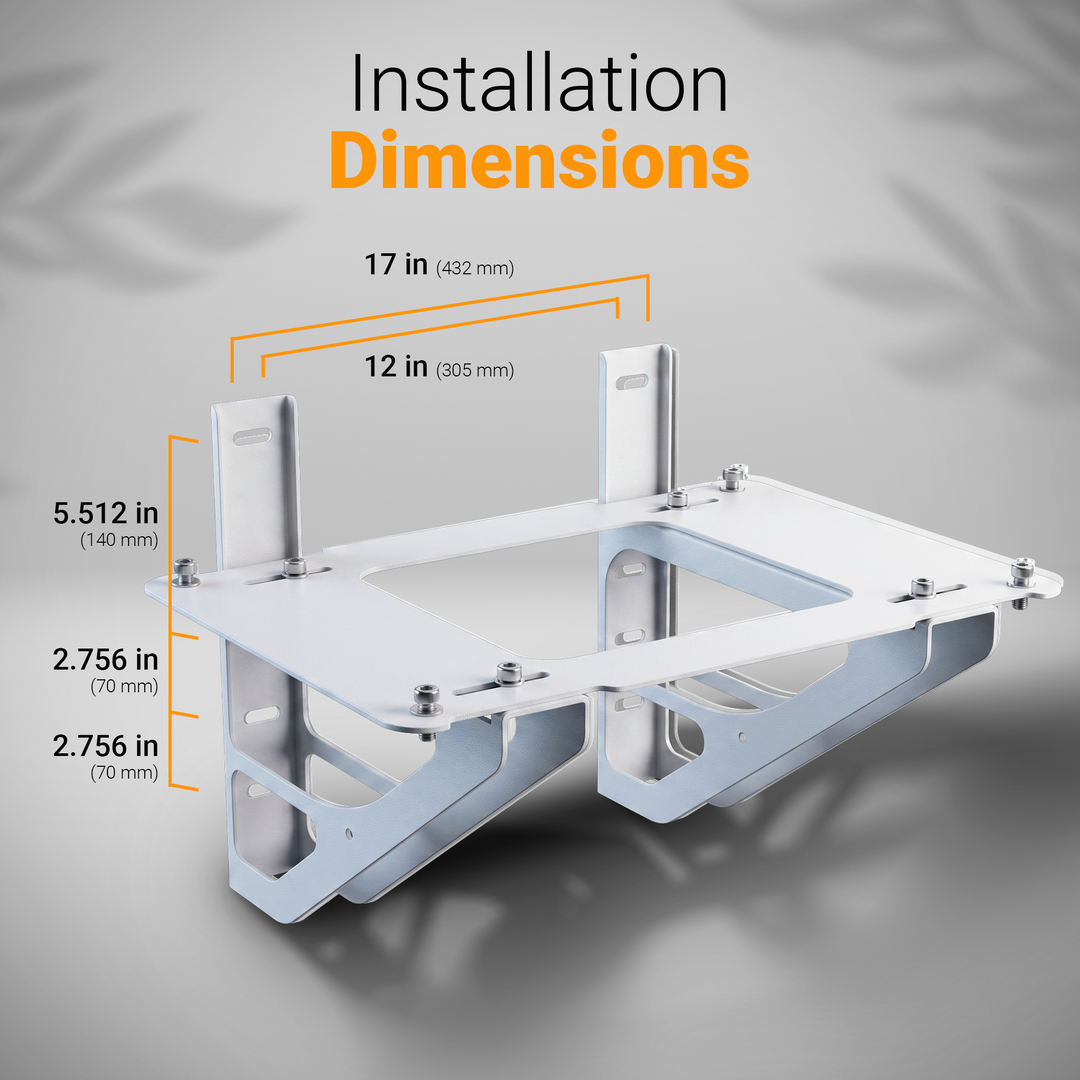 Fox ESS AIO Wall Mount Bracket Set | Heavy-Duty Steel Mounting Bracket for Outdoor AIO Battery & Inverter Installation